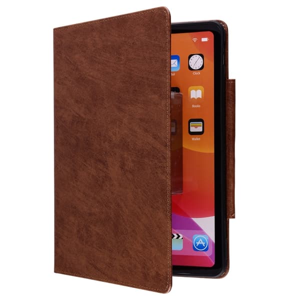 [RM]Samsung Galaxy Tab A9+ / A11+ Kattspänne Läderfodral Brun