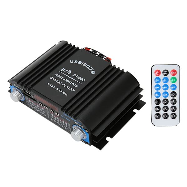 [RM]12V Car Audio Amplifier Wireless Bluetooth Subwoofer Speaker Amplifier Board with Remote Control