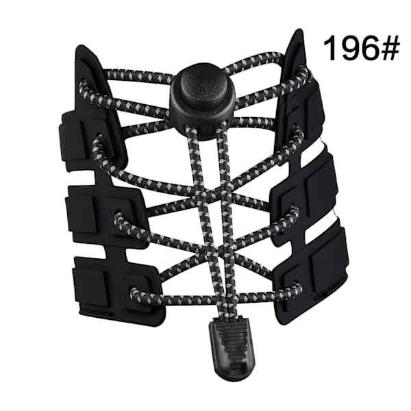 Färgade Elastiska SkosnörenReflekterande Elastisk Snöre 3mm Skosnören x2par Black