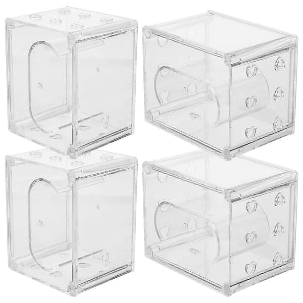 4st Klocklåda Transparent Klockpresentlåda Smyckeslåda Organizer kompatibel med Hemresor