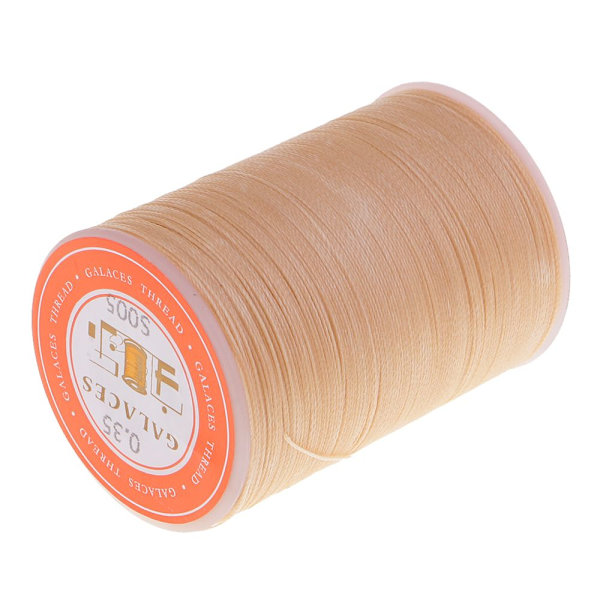 Polyester Rund Vaxad Tråd 0.35mm Sömnad DIY Hantverk Beige