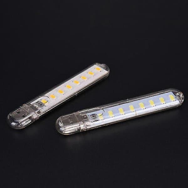 [RM]2026 Egnet 8 LED Energibesparende USB Natlampe Bærbar til Computer Notebook Belysning
