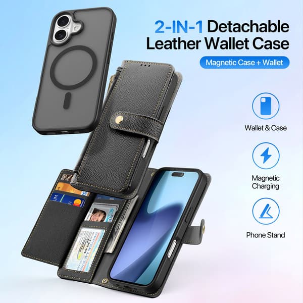 DUX DUCIS iPhone 17 2i1 Magnetisk Etui Lawa Series Sort 191