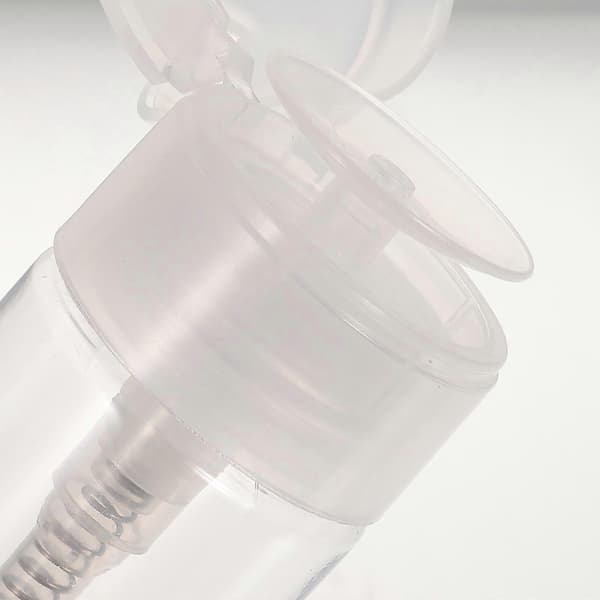 Vaskeflaske for neglelakkfjerner for oppbevaring 1 sett hvit 100 ml pumpedispenser