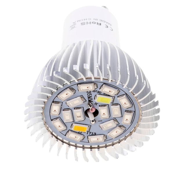 LED växtlampa för hydroponisk växthusodling GU10 18W fullspektrum