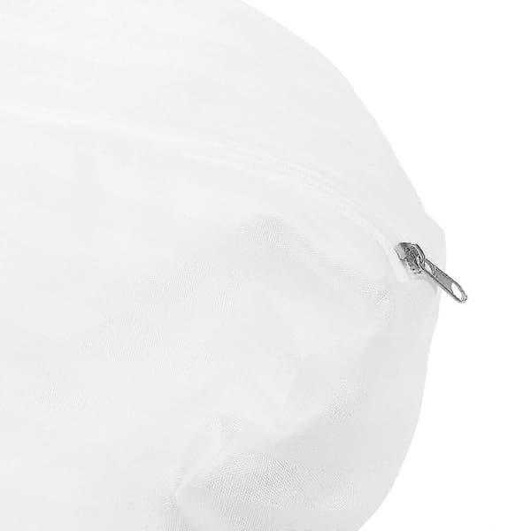 Zippered Pillowcase, Comfortable Pillowcases for Neck Support, Soft Pillowcase, Round Neck, Pillowcase, Bolster Pillowcase, White 15 x 50 cm