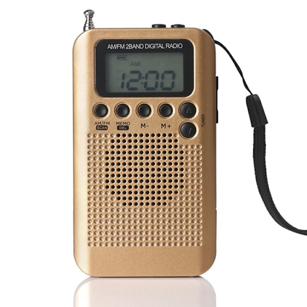 am fm bärbar radio grå