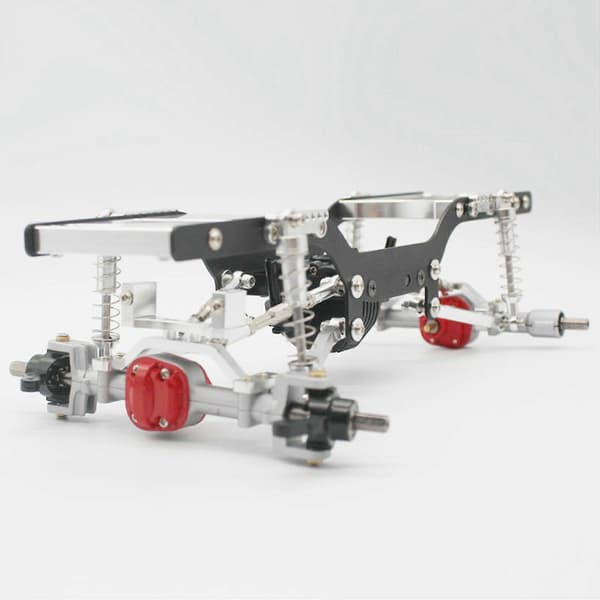 1 sæt metalchassis trækstænger trækstang affjedring og 1 sæt RC bil metal trækstang base sæde size