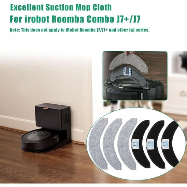 [RM]6 stk. erstatningsrengøringsklude til iRobot Roomba Combo J7/J7+/J9+/J9 Plus