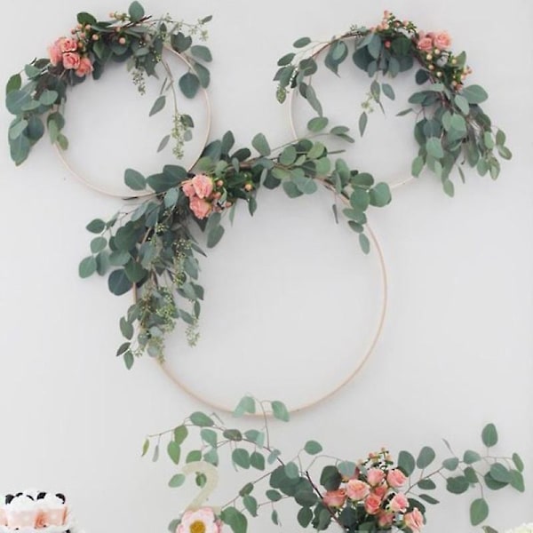 DIY Girlang Drömfångare Järnring Cirkel Tillbehör Bröllopsfest Påskdekoration 19cm