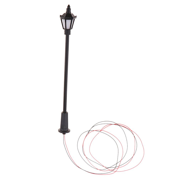 20 st Miniatyr Modell Gatlyktor HO OO Skala LED Trädgårdslampor 1:75