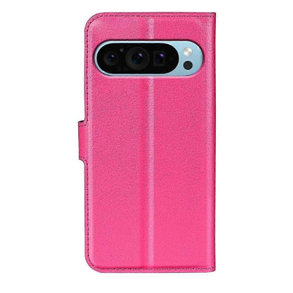 [RM] Litchi læder-telefonetui til Google Pixel 9 / 9 Pro Red gold For Google Pixel 9 / 9 Pro