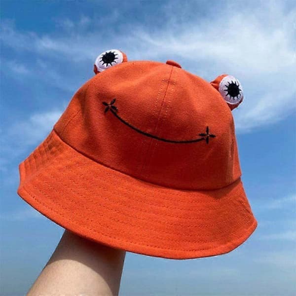 Luxora Bucket Hat för kvinnor Mode Groda Bucket Cap Sommar Höst Solskydd Solhatt BALCK M