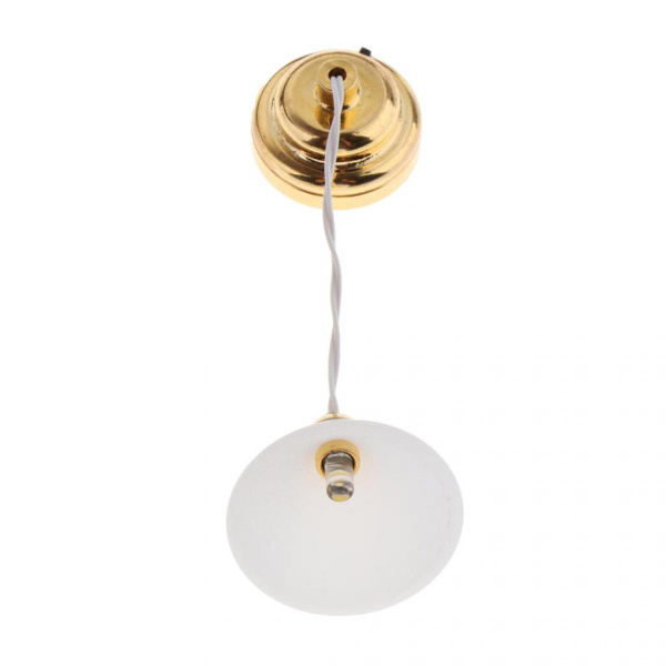 1:12 Skala Dockhus Miniatyr Utsökt LED Taklampa Dekorationer