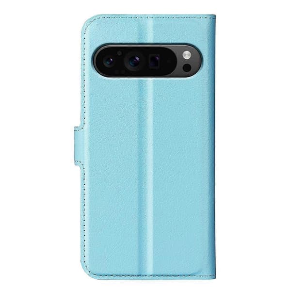 Litchi-läderfodral för Google Pixel 9 Pro XL Blue For Google Pixel 9 Pro XL