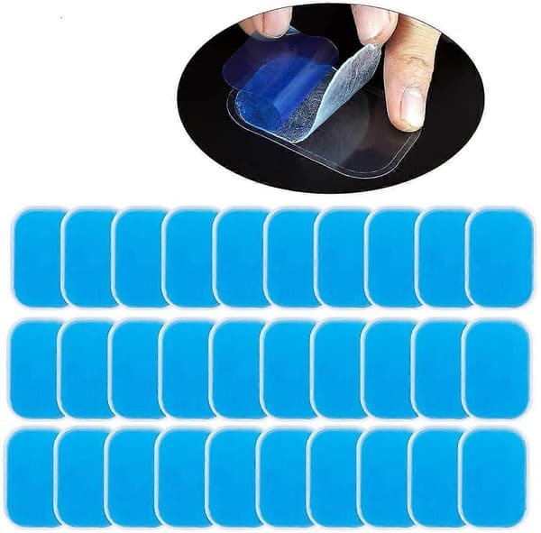 [RM] 60-pack Ems Gel Pads, Gel Pads for Ems Trainer Abdominal Trainer Electrical Muscle Stimulation, Abs Trainer Replacement Gel Sheets Replacement Pad, E