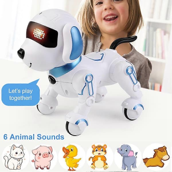 [RM]RC Robot Hund Elektronisk Stunt Husdjur Interaktiv Touch Programmerbar Smart Gående Dansande Barnpresent för Barn Pojkar Flickor