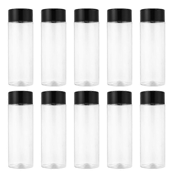 [RM]10 Pcs. Plastic Juice Bottle Transparent Coarse Grain Storage Container Drinking Bottle