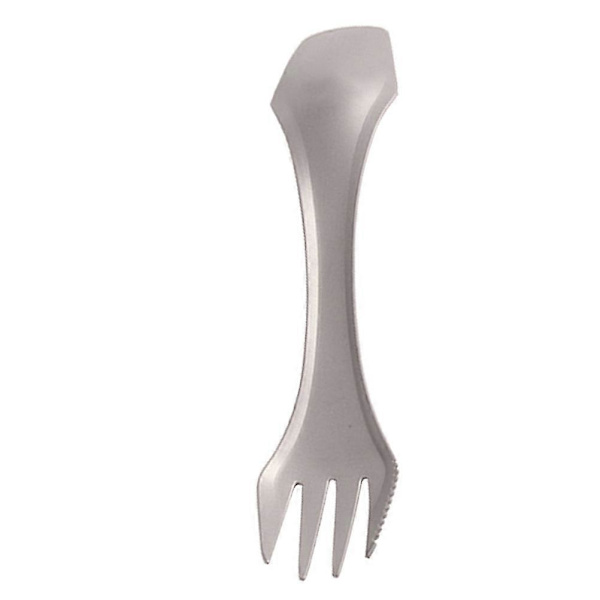 [RM]Silver Titanium Multifunktionell Gaffel Sked Bestick för Utomhusbruk