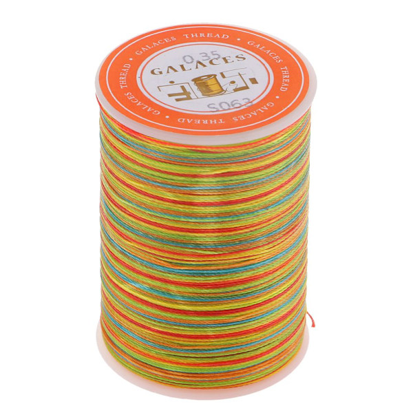 0,35 mm Polyester Rund Vaxad Tråd Sömnad DIY Hantverk Färgglad