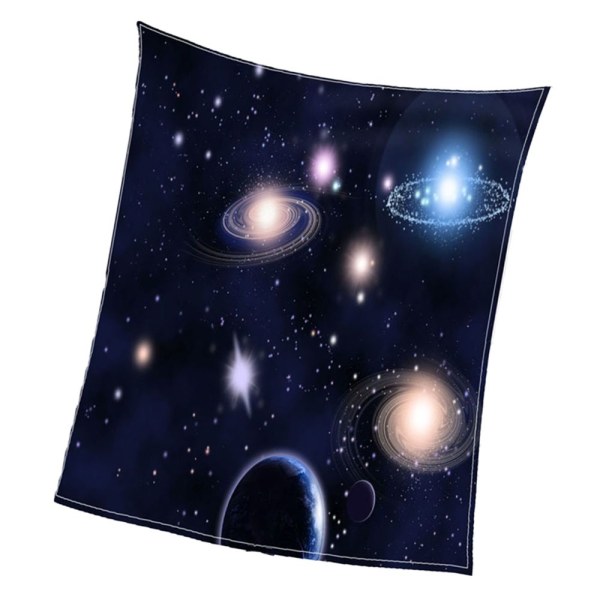 Digitaltryckt flanellfilt mjuk säng soffa pläd galax 150x200cm
