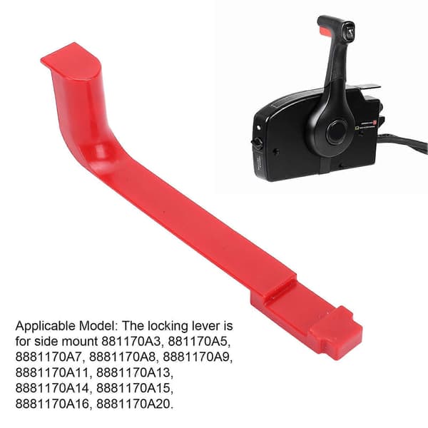 Boat Throttle Handle Lock Lever Compatible with Mercury Side Mount Models 881138 881170A15 881170A13 Durable Red Plastic Robust Design