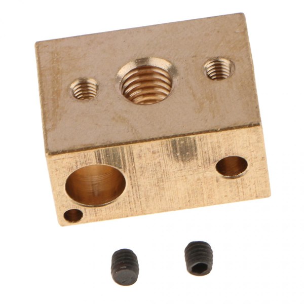 [1PACK] V6 Munstycke Koppar Mässing Värmeblock för 3D-utskrift Kompatibel PT100