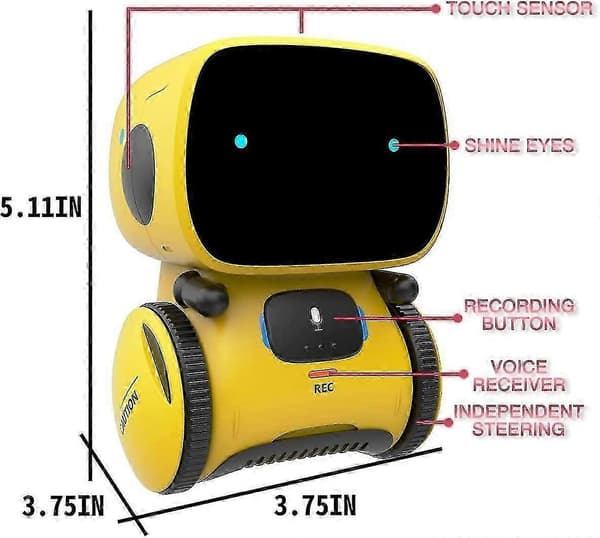 [RM]Intelligent Emo Robot Dans Vokalkontroll Sensor Sjungande Robot Dans Repetitionsleksak För Barn Pojkar Flickor Konversation Interaktiv Röstlek Green Spanish