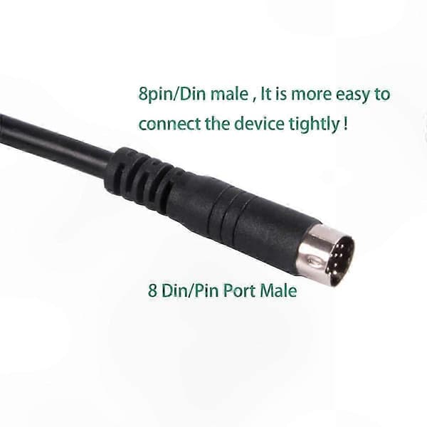 USB til RS232 seriel konverterkabel med 8-polet Mini Din-stikadapter til MicroLogix PLC 1100 programmeringsgrænseflade Black