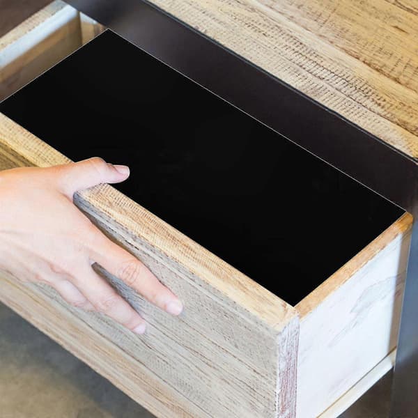 10 ark selvklæbende fløjlfiltforinger, 21x29,7 cm, polstring til skuffe- og hyldeorganisering Black
