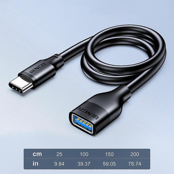USB-C til USB 3.0 Adapterkabel, 5 Gbps dataoverførselshastighed, kompatibel med smartphones og laptops, 5V 3A opladerkabel 1.5m