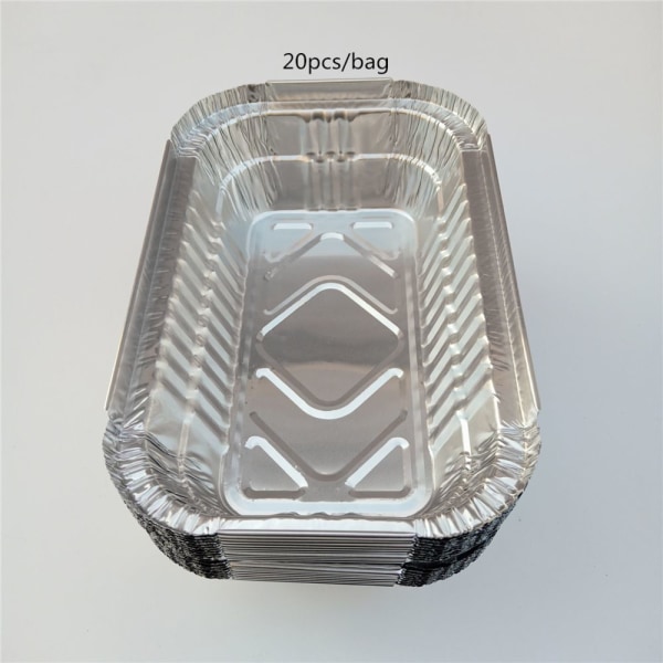 40st Aluminiumfolieformar för Grillning Bakning 700ml 20x13x5cm