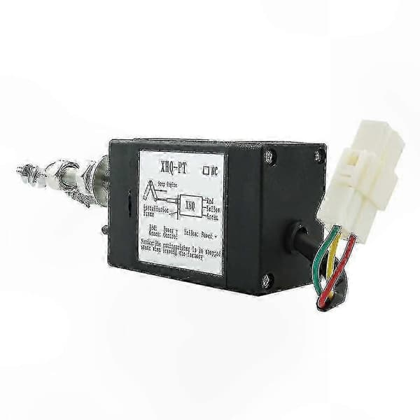 12V normalt åpen motorstoppsolenoid for trekk-type tilbehørskontroll Black