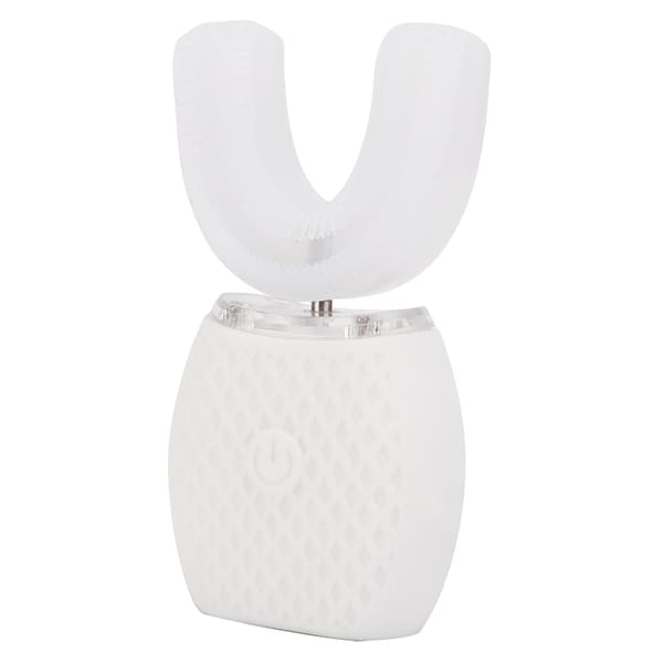 [RM]Electric Toothbrush Silicone Automatic Toothbrush Teeth Cleaning Tool for Home Use White 0.3