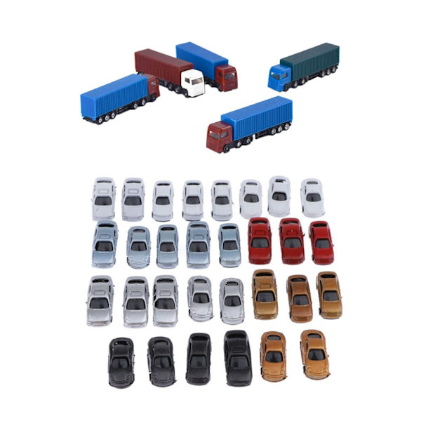 30 st 1:200 Mini Pressgjutna Fordon med Biltransportleksak för Pojkar Flickor 3 4 5 6 År