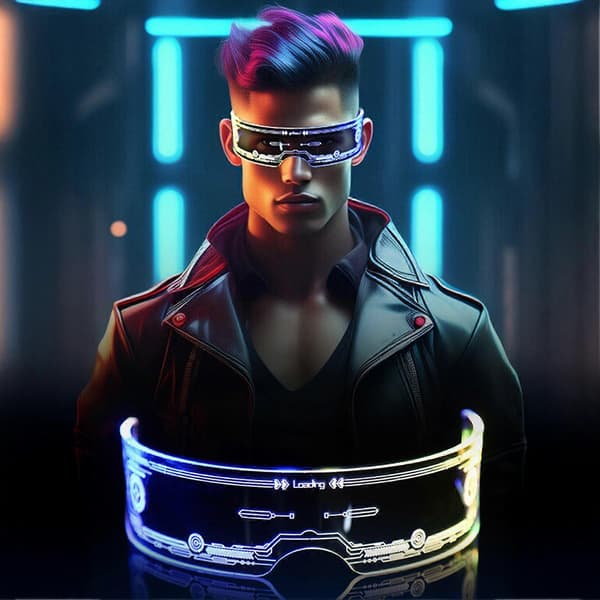 LED-briller - 7 farver 12 tilstande - til Cyberpunk Party Bar A