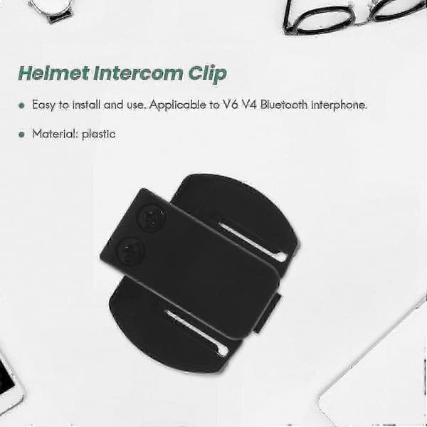 2 kpl Vnetphone V6 V4 V2-500c kypäräpuhelimen kiinnitysklipit, moottoripyörätarvikkeet