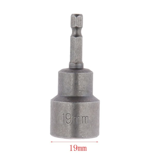 1/4\" Magnetisk Mutterdragare Borr 19mm Hylsa Positionerad Sexkantsskaft Verktygsadapter