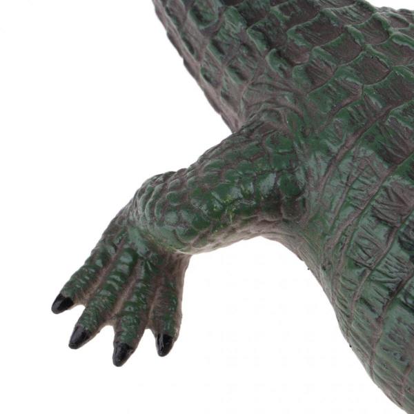 Stor Krokodilfigur Mjuk Plast Djurmodell Barnleksak - 60x27cm