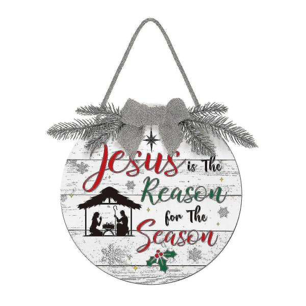 Jul Påsk Trä Jesus Välkommen Dörrskylt Hantverk Jul Påsk Dekor