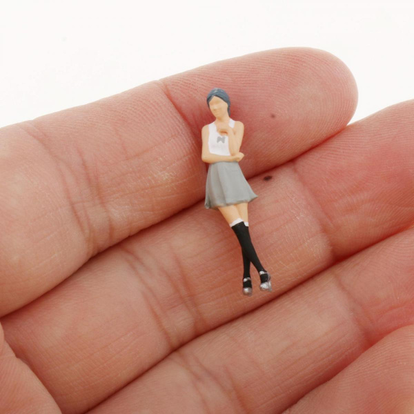 2-4 Mini 1:64 Diorama Figur Tänkande Kvinnor Landskap Heminredning Stil 1 2 3 4