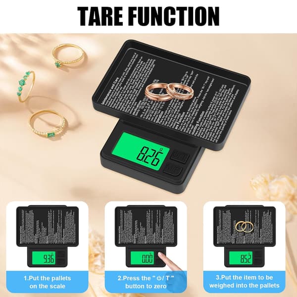 [RM]Digital Electronic Scale, High-Precision Weighing, Fast Reading, With Backlit LCD Display 1000/0.01G