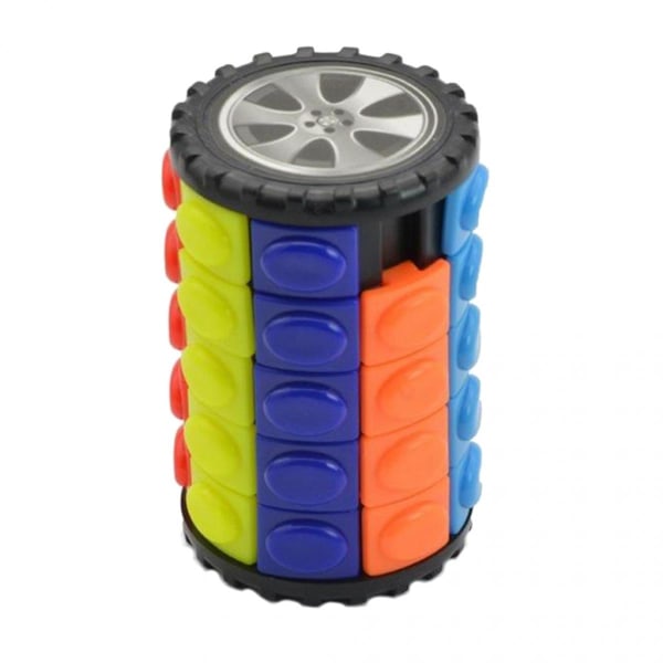 Cylinder Magic Cube Twist Puzzle Intelligensleksaker Barn Vuxna Gåva 5x5