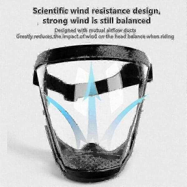 Anti-imma Full Face Shield Super Protective Head Cover Transparent Safety Mask Red