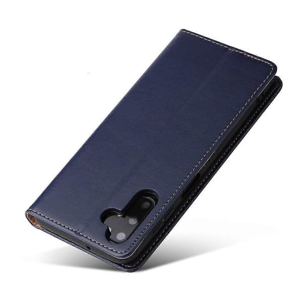 Fierre Shann PU Læder Tekstur Telefon Cover Til Samsung Galaxy A56 5G Blue