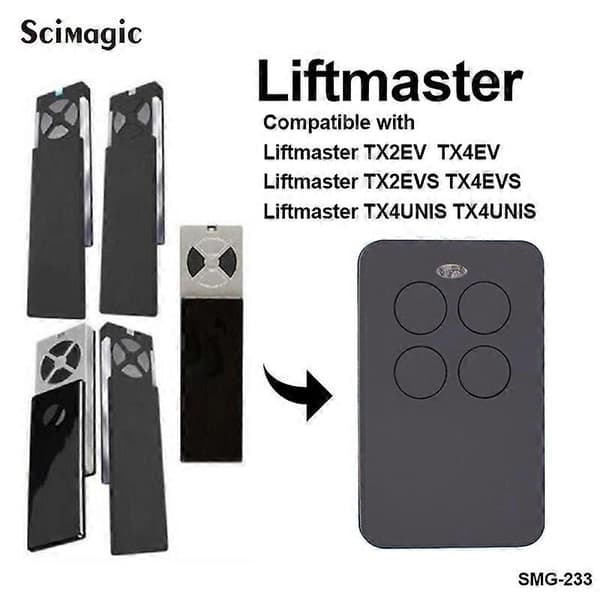 [RM]Liftmaster TX2EV/TX2EVS/TX4EV/TX4EVS/TX4UNI/TX4UNIS 433,92MHz Garasjeportfjernkontroll Duplikator Døråpner SMG-008