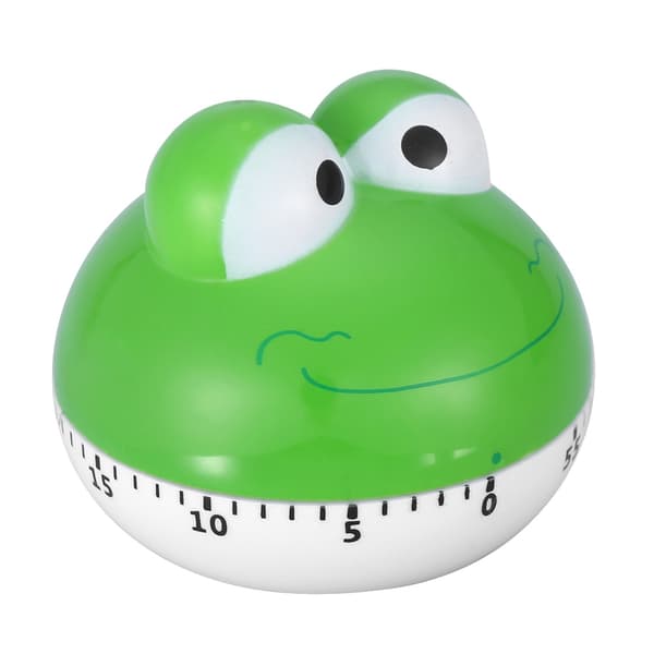 [RM]Green Frog Kitchen Timer Cute Manual Animal Shape Cooking Timer for Accurate Timing