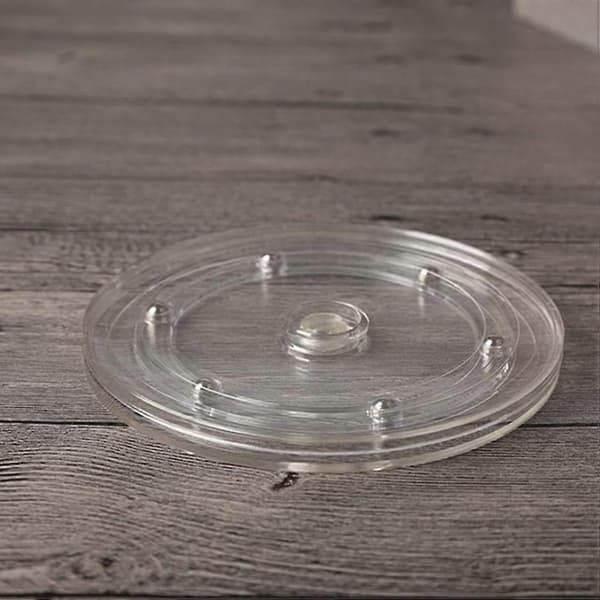 [RM]Roterande displayställ Liten akryl Transparent Rund Klar Bordsroterande bricka 2-pack