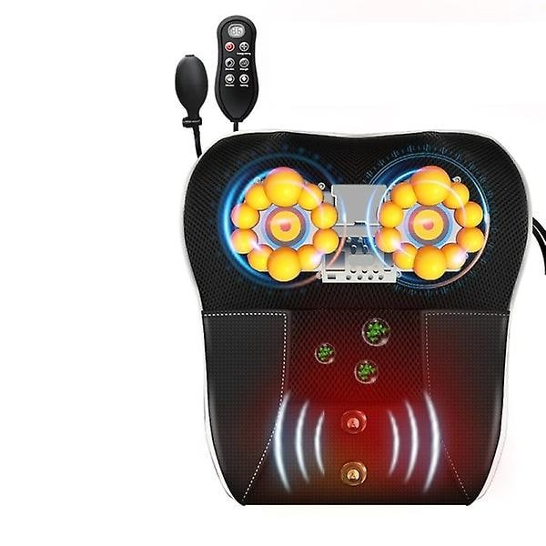 Elektrisk Shiatsu Huvud Nacke Cervikal Dragkraft Kroppsmassageapparat Bil Ryggkudde