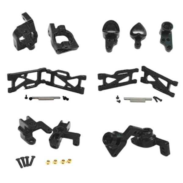 6 Delar 1/14 Skala RC Bil Reservdelar Set För 1/14 Wltoys 144001 Svart
